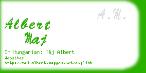 albert maj business card